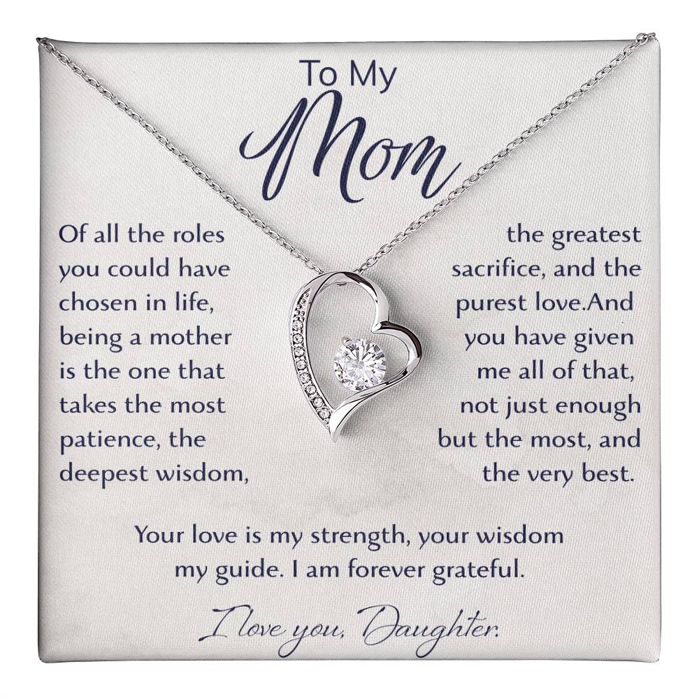 To My Mom – Sentimental Necklace with Heartfelt Card, Thoughtful Gifts from Daughter or Son for Mother’s Day, Birthday, Christmas