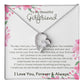 To My Girlfriend – Sterling Silver Forever Love Necklace, Meaningful Jewelry Gift for Her, Birthday, Anniversary, Valentine’s Day