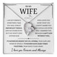 To My Wife – Forever Love Necklace, Gift for Wife from Husband, Romantic Anniversary Birthday Christmas Jewelry, Meaningful Love Message Card, Perfect Valentine’s Day Gift