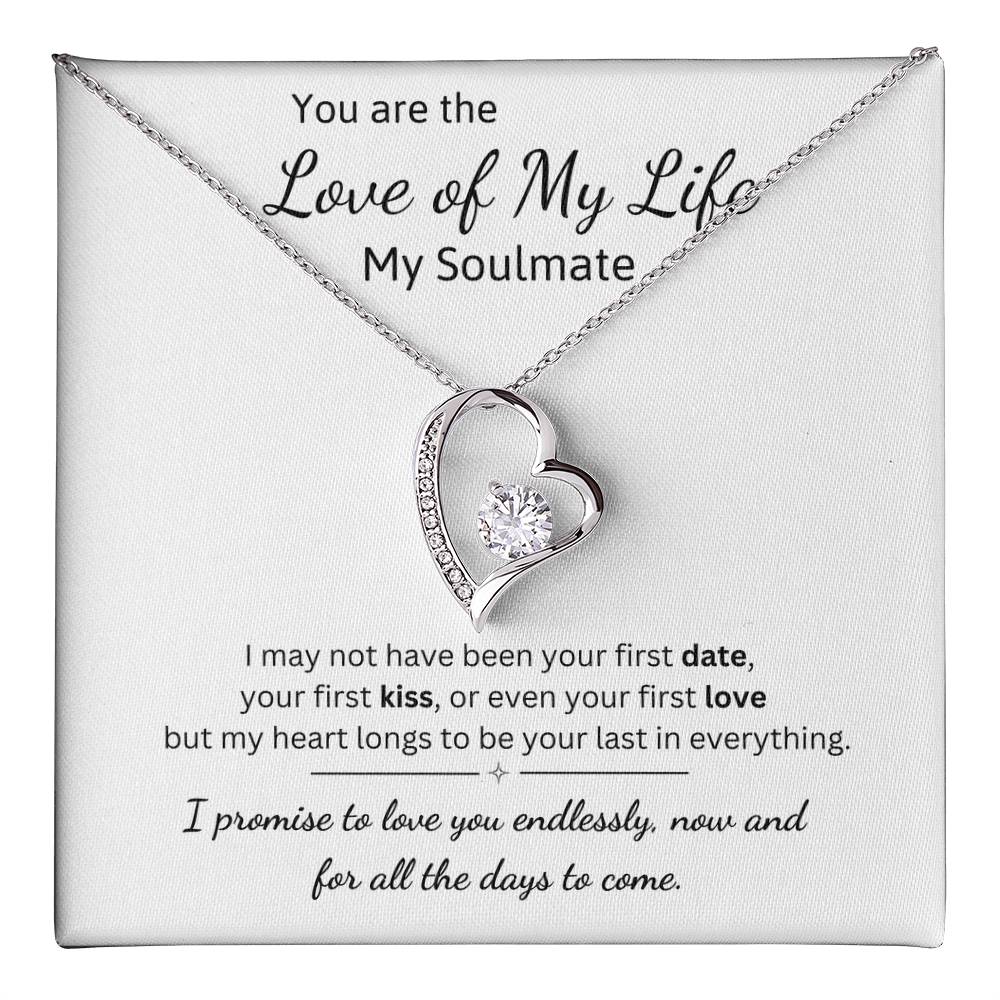 To My Soulmate Necklace – Romantic Jewelry Gift for Wife from Husband – Birthday, Anniversary, Valentine’s Day Gift with Message Card & Gift Box