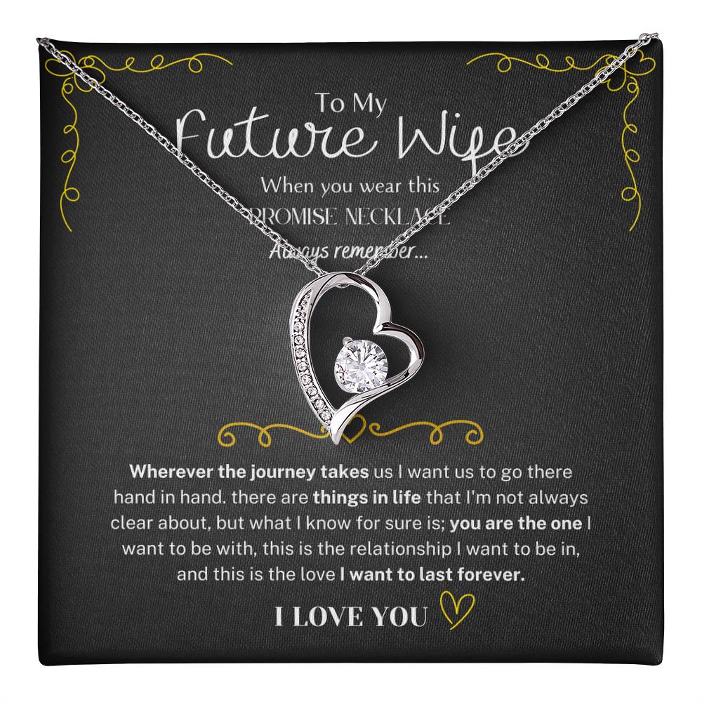 To My Future Wife Necklace - Promise Necklace For Her, Fiance Gifts For Her, Birthday Gifts For Future Wife With Message Card, To My Soulmate Necklace For Women Women Romantic Jewelry With Message Card, Gift Box