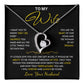 To My Wife Jewelry – Forever Love Necklace, Romantic Gift for Her, The Greatest Blessing in My Life, Perfect for Birthday, Christmas, Anniversary, or Valentine’s Day
