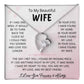 To My Wife – Forever Love Necklace, Gift for Wife from Husband, Romantic Anniversary Birthday Christmas Jewelry, Meaningful Love Message Card, Perfect Valentine’s Day Gift