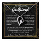 To My Girlfriend – Sterling Silver Forever Love Necklace, Meaningful Jewelry Gift for Her, Birthday, Anniversary, Valentine’s Day