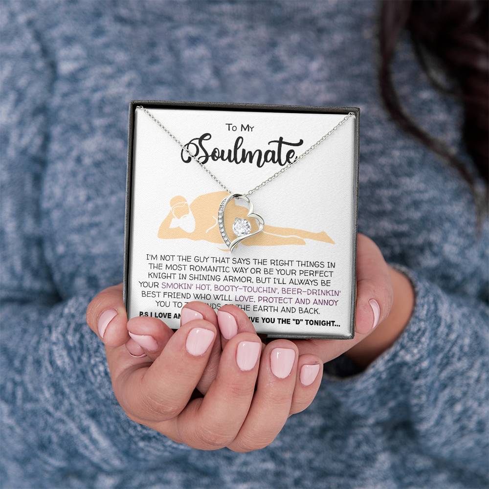 B0CR38R8LB To My Soulmate Necklace Gift for Wife, Girlfriend, Fiancée - Anniversary, Valentine's Day