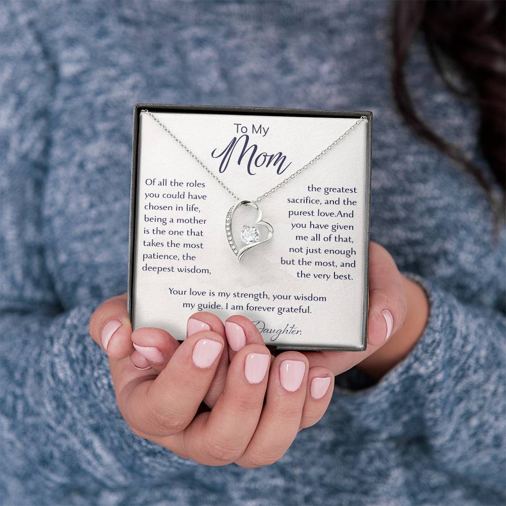 To My Mom – Sentimental Necklace with Heartfelt Card, Thoughtful Gifts from Daughter or Son for Mother’s Day, Birthday, Christmas