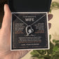 To My Beautiful Wife Necklace With Message Card, Anniversary Birthday Gift for Wife, Wife Gift From Husband, Sentimental Gift for Wife, Birthday Gift for Wife on Valentine Gifts To Wife from Husband Forever Love not Earing Template