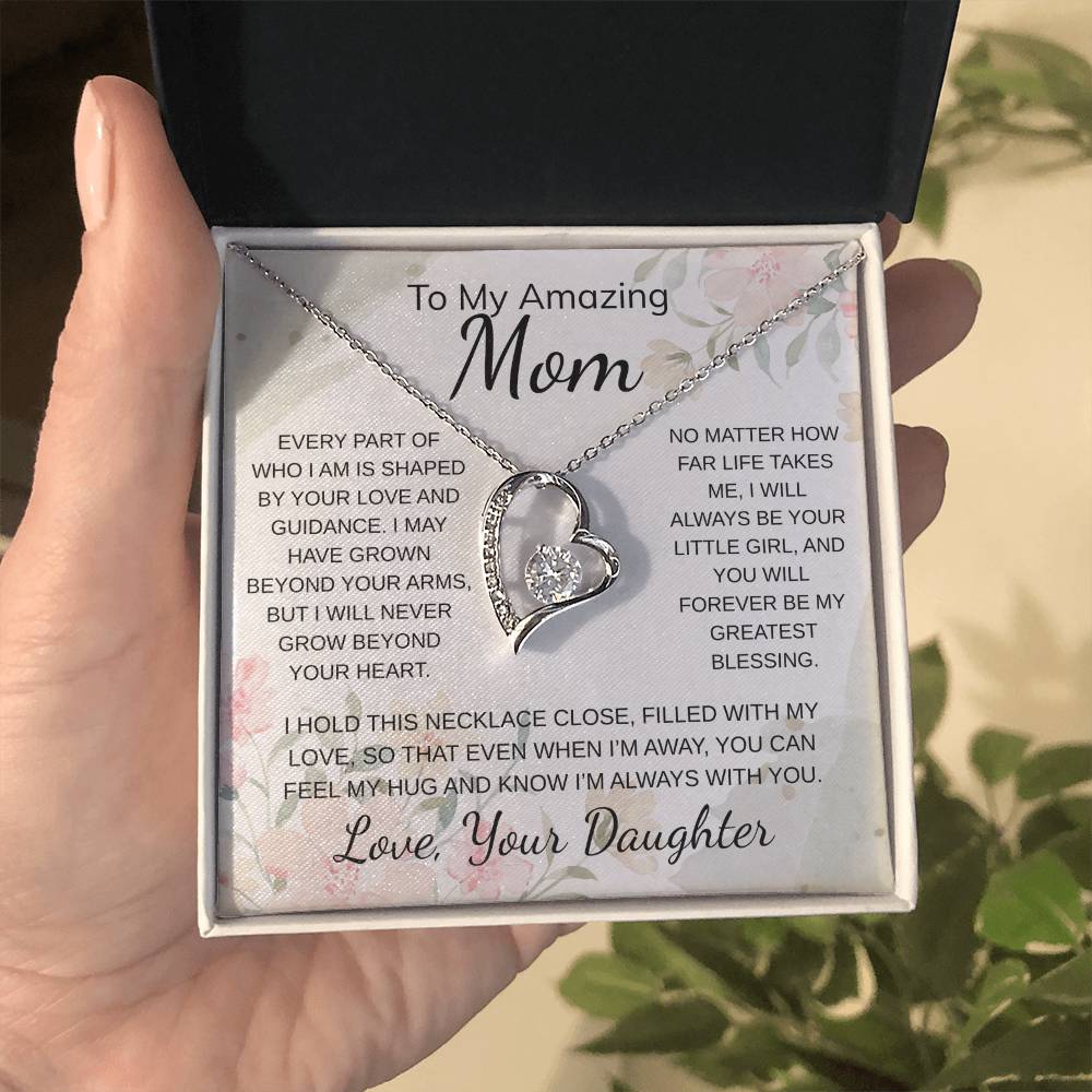 To My Mom – Sentimental Necklace with Heartfelt Card, Thoughtful Gifts from Daughter or Son for Mother’s Day, Birthday, Christmas