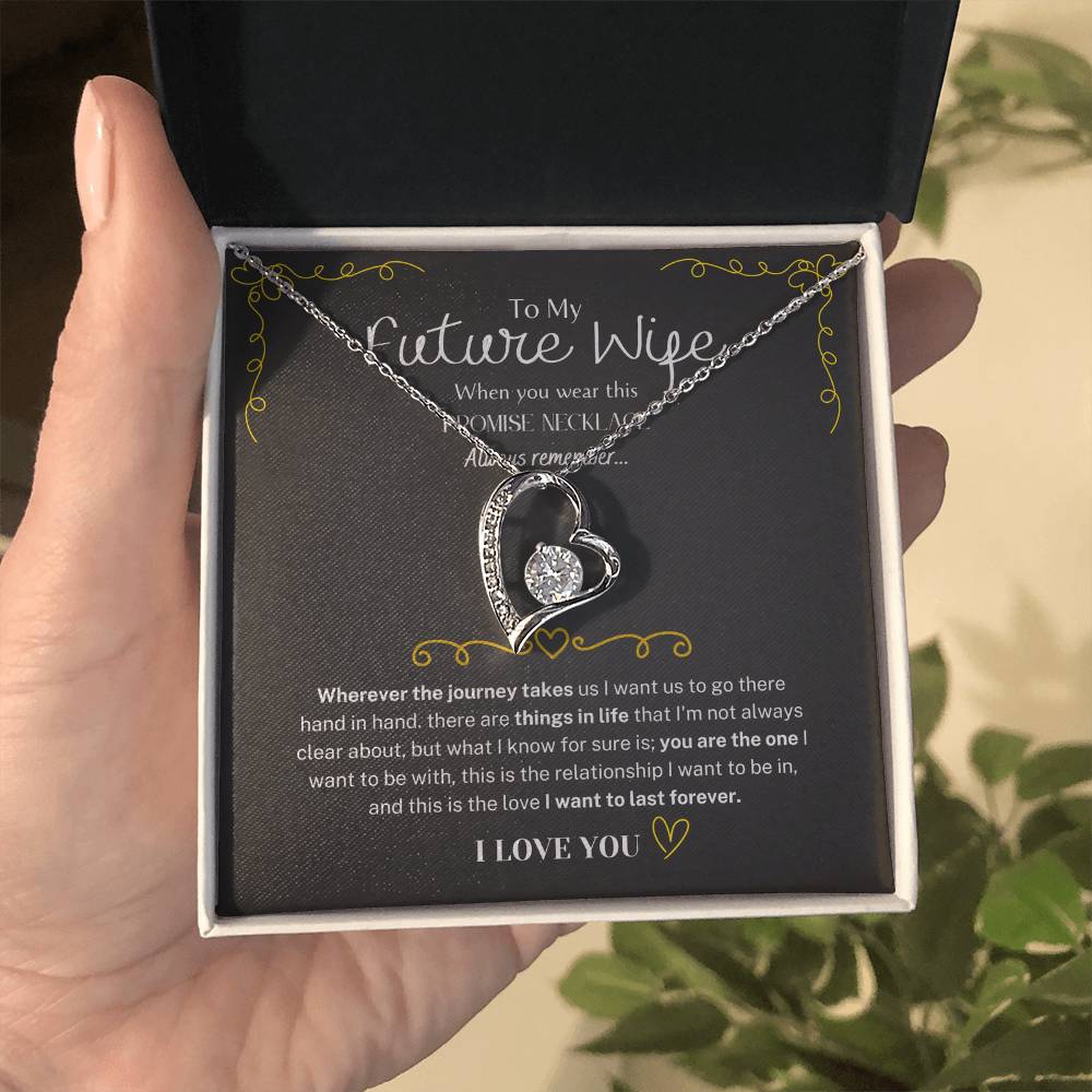 To My Future Wife Necklace - Promise Necklace For Her, Fiance Gifts For Her, Birthday Gifts For Future Wife With Message Card, To My Soulmate Necklace For Women Women Romantic Jewelry With Message Card, Gift Box