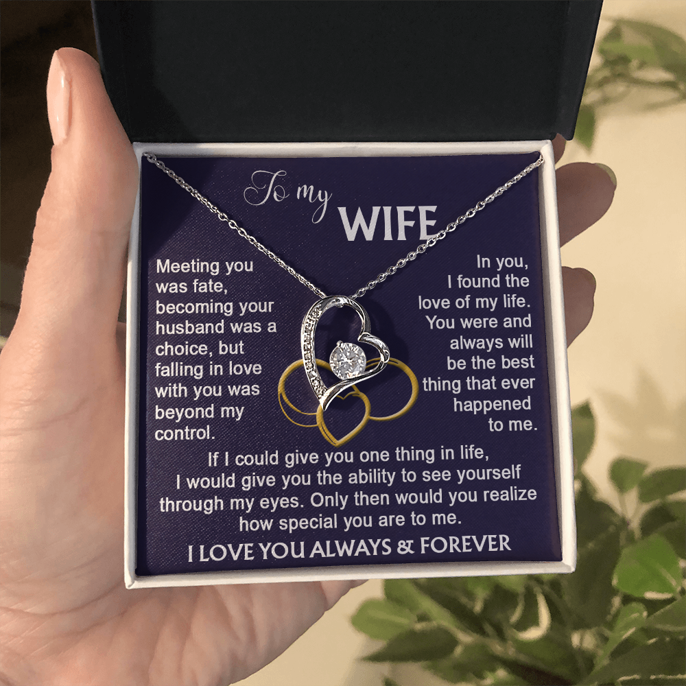 To My Beautiful Soulmate Necklace For Women, I Love You Jewelry To My Wife Necklace Gift for Women From Lover Husband Amazing Forever Love Gifts Boxes For Women, Soulmate Necklace For