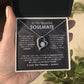 To My Beautiful Soulmate Necklace Girlfriend Soulmate Gift for Her To My Wife Necklace With Heartfelt Message And Elegant Gift Box for Women, Birthday Gifts For Wife Gifts From Husband Forever Love not Earing Template