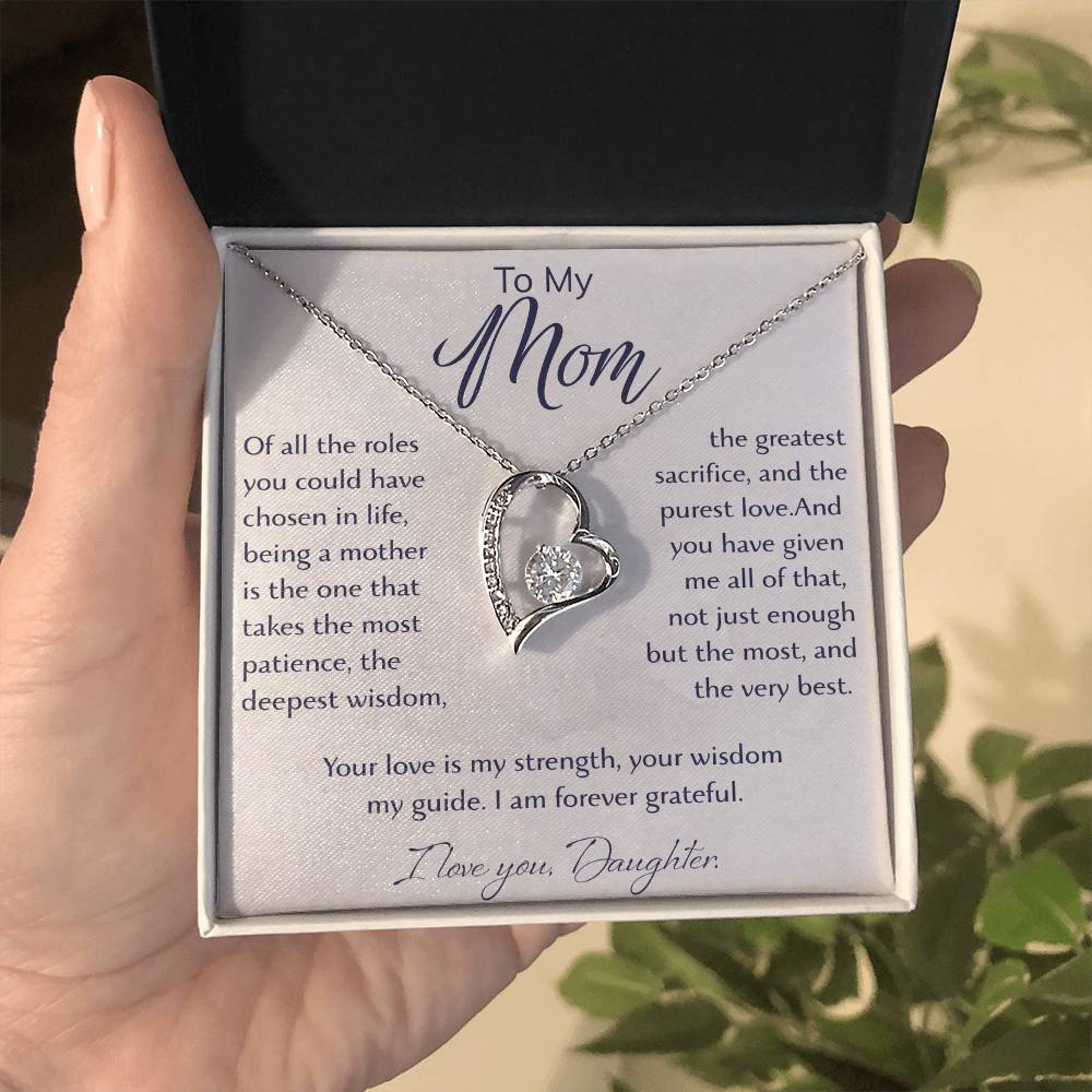 To My Mom – Sentimental Necklace with Heartfelt Card, Thoughtful Gifts from Daughter or Son for Mother’s Day, Birthday, Christmas
