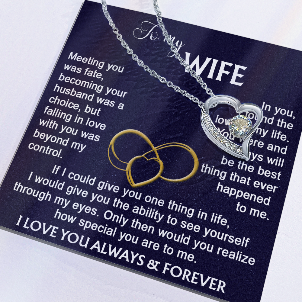 To My Beautiful Soulmate Necklace For Women, I Love You Jewelry To My Wife Necklace Gift for Women From Lover Husband Amazing Forever Love Gifts Boxes For Women, Soulmate Necklace For