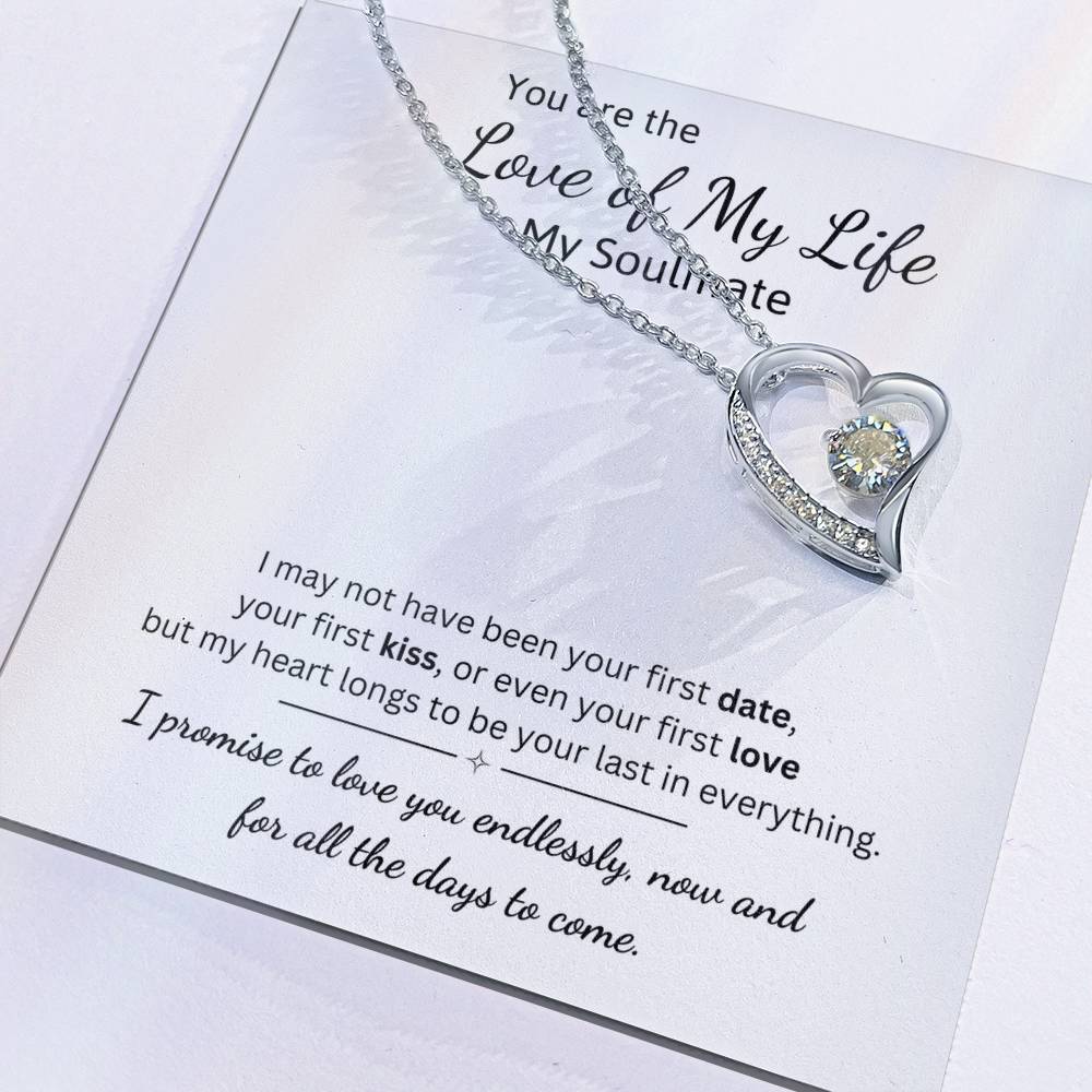 To My Soulmate Necklace – Romantic Jewelry Gift for Wife from Husband – Birthday, Anniversary, Valentine’s Day Gift with Message Card & Gift Box