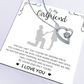 To My Girlfriend – Sterling Silver Forever Love Necklace, Meaningful Jewelry Gift for Her, Birthday, Anniversary, Valentine’s Day