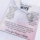 To My Wife – Forever Love Necklace, Gift for Wife from Husband, Romantic Anniversary Birthday Christmas Jewelry, Meaningful Love Message Card, Perfect Valentine’s Day Gift