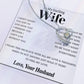 To My Wife – Forever Love Necklace, Gift for Wife from Husband, Romantic Anniversary Birthday Christmas Jewelry, Meaningful Love Message Card, Perfect Valentine’s Day Gift