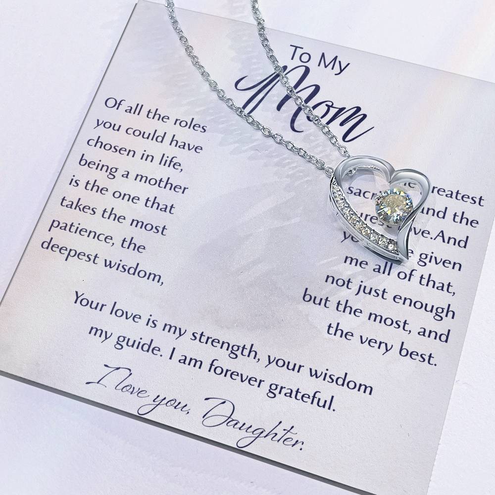 To My Mom – Sentimental Necklace with Heartfelt Card, Thoughtful Gifts from Daughter or Son for Mother’s Day, Birthday, Christmas