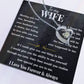 To My Wife – Forever Love Necklace, Gift for Wife from Husband, Romantic Anniversary Birthday Christmas Jewelry, Meaningful Love Message Card, Perfect Valentine’s Day Gift