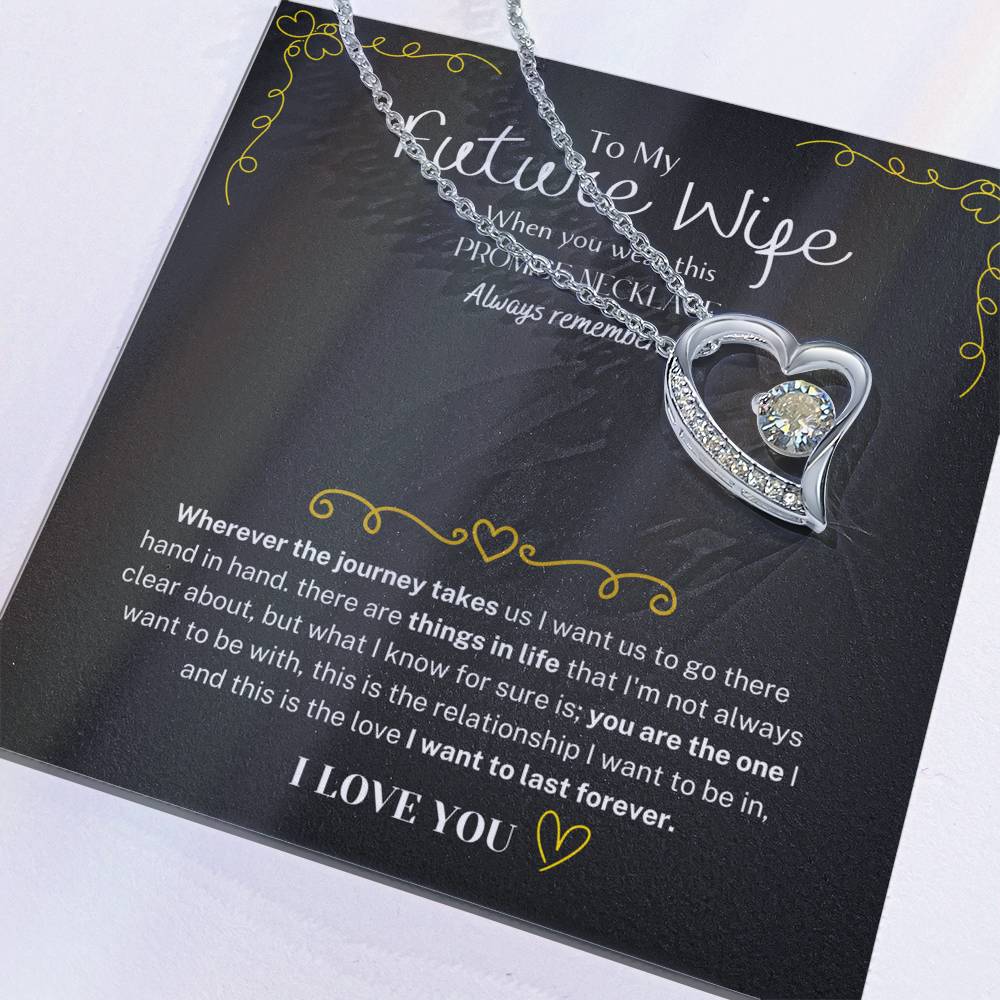 To My Future Wife Necklace - Promise Necklace For Her, Fiance Gifts For Her, Birthday Gifts For Future Wife With Message Card, To My Soulmate Necklace For Women Women Romantic Jewelry With Message Card, Gift Box