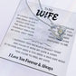 To My Wife – Forever Love Necklace, Gift for Wife from Husband, Romantic Anniversary Birthday Christmas Jewelry, Meaningful Love Message Card, Perfect Valentine’s Day Gift
