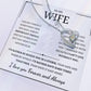 To My Wife – Forever Love Necklace, Gift for Wife from Husband, Romantic Anniversary Birthday Christmas Jewelry, Meaningful Love Message Card, Perfect Valentine’s Day Gift