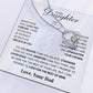 To My Daughter Necklace from Dad – Christmas Gift for Daughter or Daughter-in-Law, Birthday Jewelry for Women, Valentine's Day & Mother's Day Present