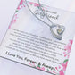 To My Girlfriend – Sterling Silver Forever Love Necklace, Meaningful Jewelry Gift for Her, Birthday, Anniversary, Valentine’s Day