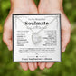To My Soulmate Necklace – Romantic Jewelry Gift for Wife from Husband – Birthday, Anniversary, Valentine’s Day Gift with Message Card & Gift Box