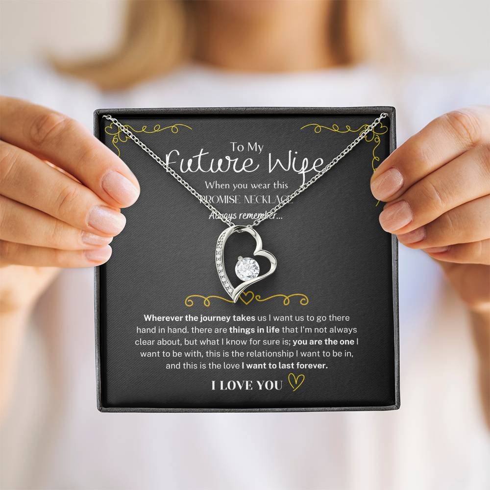 To My Future Wife Necklace - Promise Necklace For Her, Fiance Gifts For Her, Birthday Gifts For Future Wife With Message Card, To My Soulmate Necklace For Women Women Romantic Jewelry With Message Card, Gift Box