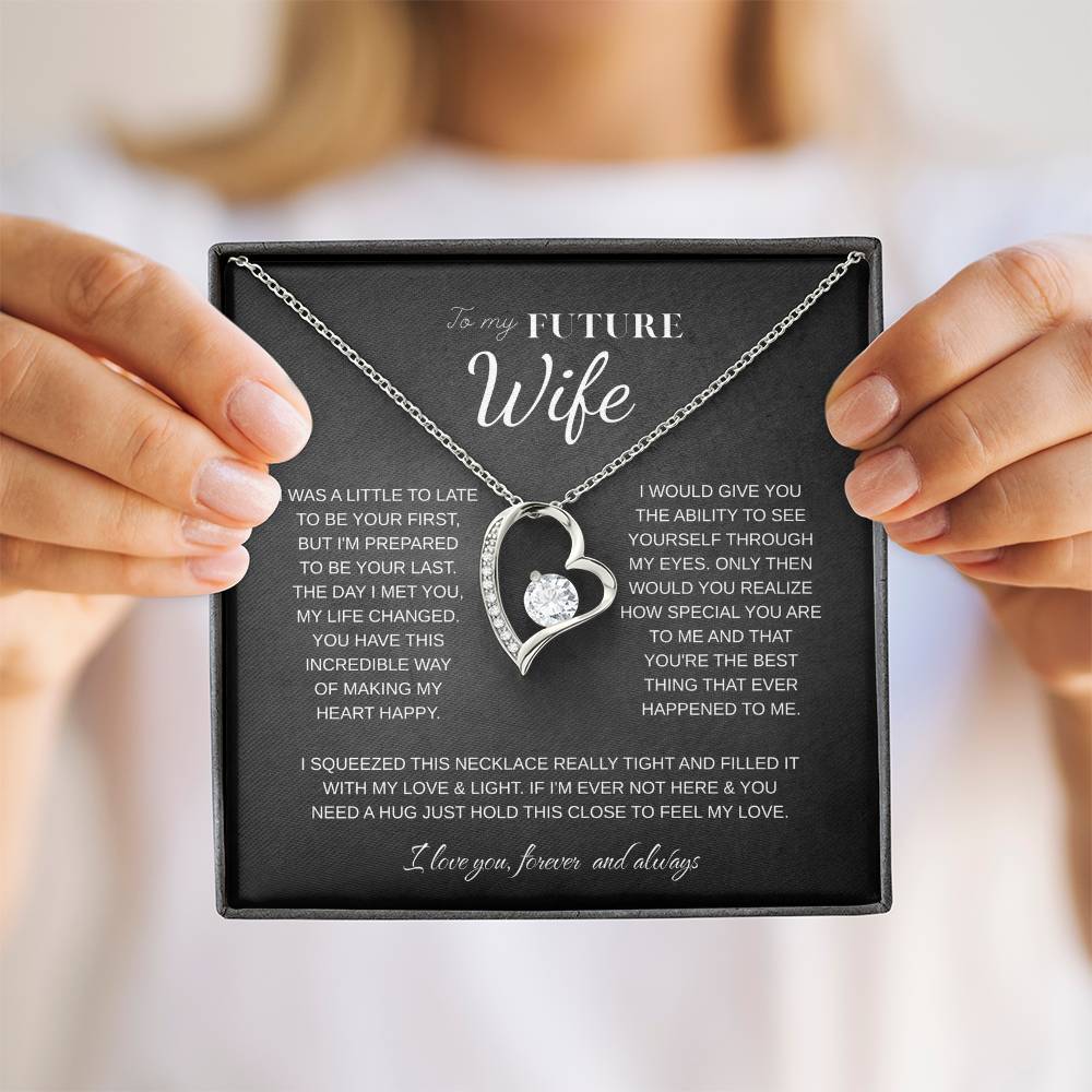 To My Future Wife Necklace - Promise Necklace For Her, Fiance Gifts For Her, Birthday Gifts For Future Wife With Message Card, To My Soulmate Necklace For Women Women Romantic Jewelry With Message Card, Gift Box