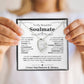 To My Soulmate Necklace – Romantic Jewelry Gift for Wife from Husband – Birthday, Anniversary, Valentine’s Day Gift with Message Card & Gift Box