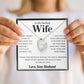 To My Wife – Forever Love Necklace, Gift for Wife from Husband, Romantic Anniversary Birthday Christmas Jewelry, Meaningful Love Message Card, Perfect Valentine’s Day Gift