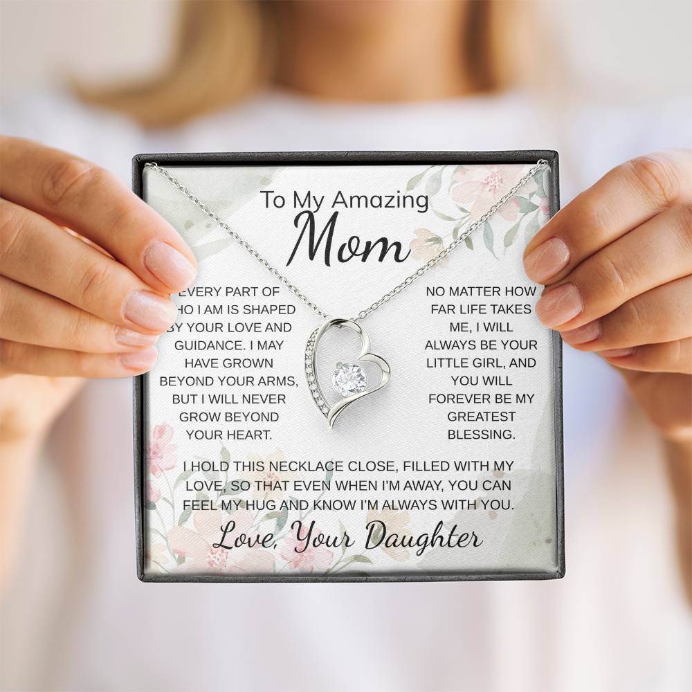 To My Mom – Sentimental Necklace with Heartfelt Card, Thoughtful Gifts from Daughter or Son for Mother’s Day, Birthday, Christmas