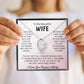To My Wife – Forever Love Necklace, Gift for Wife from Husband, Romantic Anniversary Birthday Christmas Jewelry, Meaningful Love Message Card, Perfect Valentine’s Day Gift