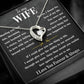 To My Wife – Forever Love Necklace, Gift for Wife from Husband, Romantic Anniversary Birthday Christmas Jewelry, Meaningful Love Message Card, Perfect Valentine’s Day Gift
