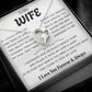 To My Wife – Forever Love Necklace, Gift for Wife from Husband, Romantic Anniversary Birthday Christmas Jewelry, Meaningful Love Message Card, Perfect Valentine’s Day Gift