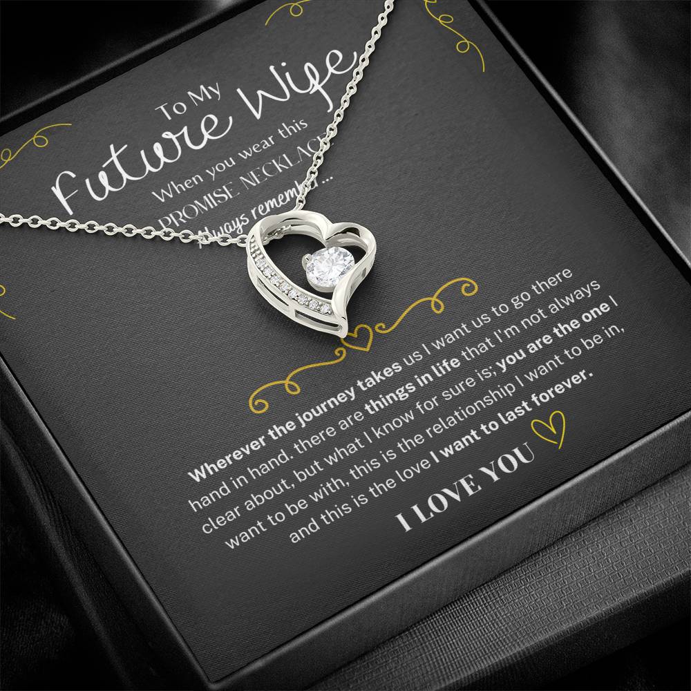 To My Future Wife Necklace - Promise Necklace For Her, Fiance Gifts For Her, Birthday Gifts For Future Wife With Message Card, To My Soulmate Necklace For Women Women Romantic Jewelry With Message Card, Gift Box