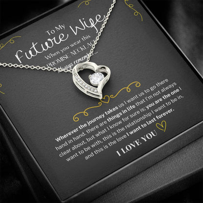 To My Future Wife Necklace - Promise Necklace For Her, Fiance Gifts For Her, Birthday Gifts For Future Wife With Message Card, To My Soulmate Necklace For Women Women Romantic Jewelry With Message Card, Gift Box