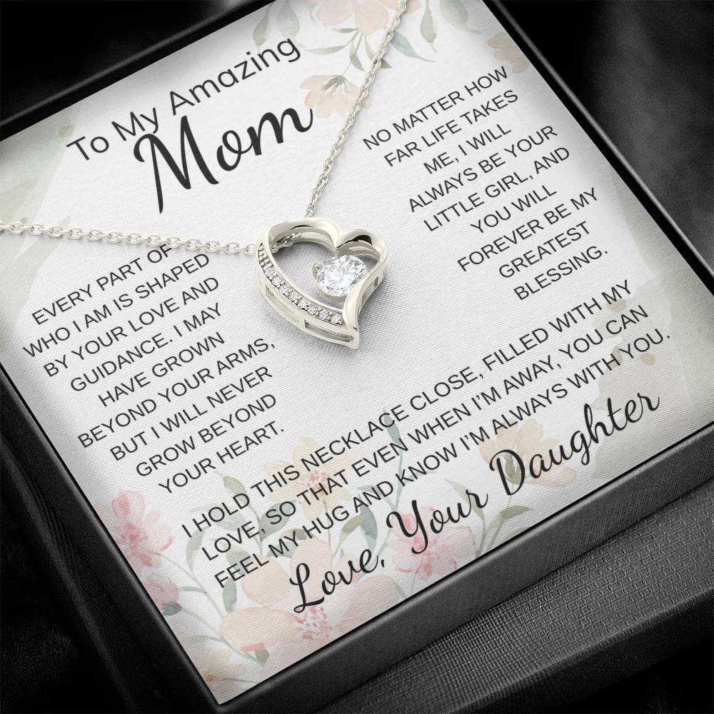 To My Mom – Sentimental Necklace with Heartfelt Card, Thoughtful Gifts from Daughter or Son for Mother’s Day, Birthday, Christmas