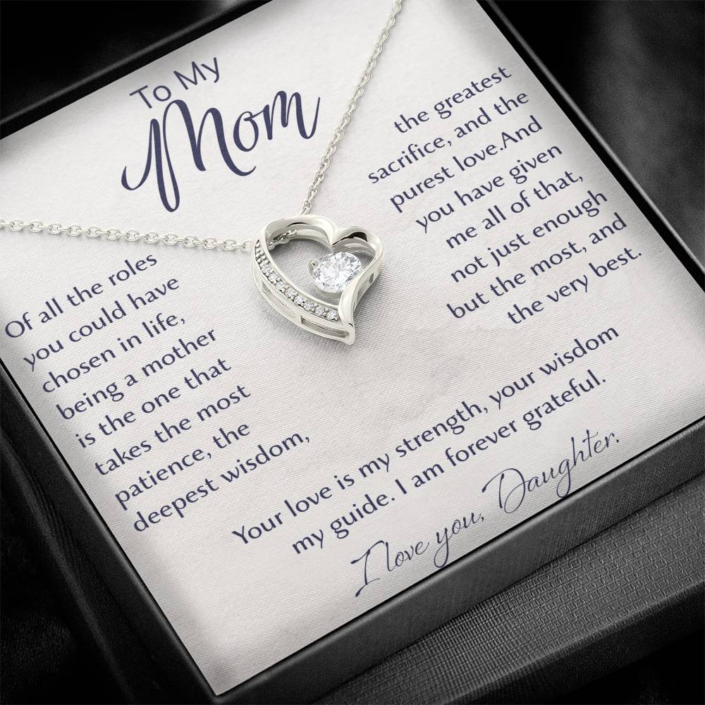 To My Mom – Sentimental Necklace with Heartfelt Card, Thoughtful Gifts from Daughter or Son for Mother’s Day, Birthday, Christmas