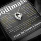 To My Soulmate Necklace – Romantic Jewelry Gift for Wife from Husband – Birthday, Anniversary, Valentine’s Day Gift with Message Card & Gift Box