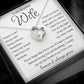 To My Wife – Forever Love Necklace, Gift for Wife from Husband, Romantic Anniversary Birthday Christmas Jewelry, Meaningful Love Message Card, Perfect Valentine's Day Gift