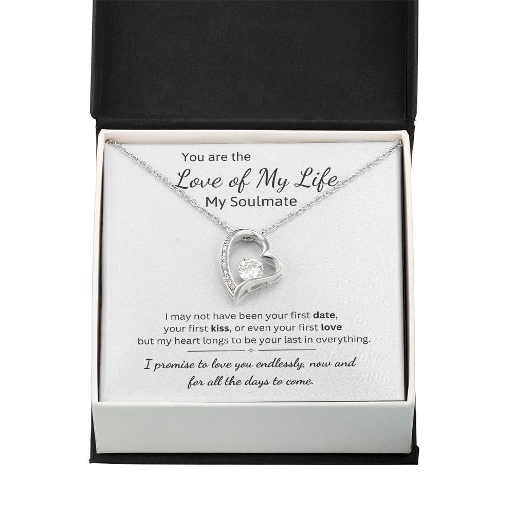 To My Soulmate Necklace – Romantic Jewelry Gift for Wife from Husband – Birthday, Anniversary, Valentine’s Day Gift with Message Card & Gift Box