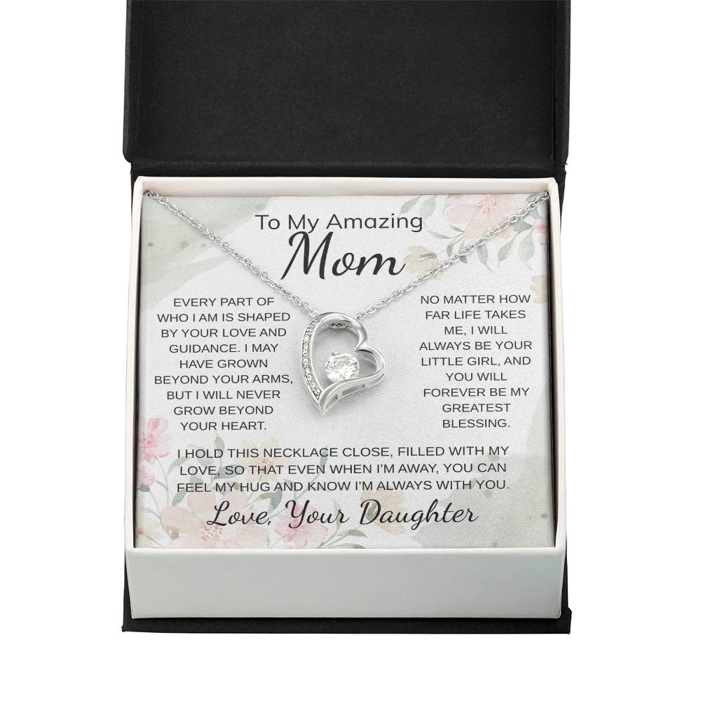 To My Mom – Sentimental Necklace with Heartfelt Card, Thoughtful Gifts from Daughter or Son for Mother’s Day, Birthday, Christmas