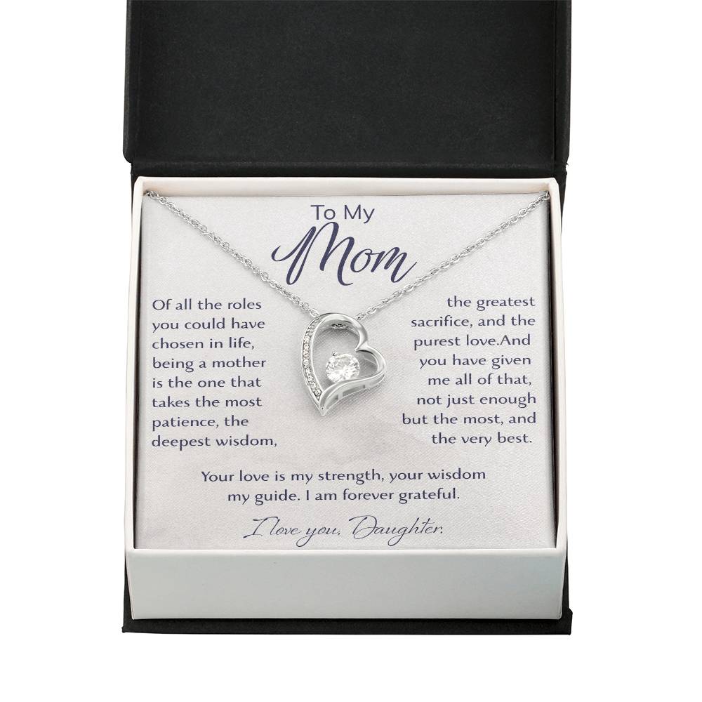 To My Mom – Sentimental Necklace with Heartfelt Card, Thoughtful Gifts from Daughter or Son for Mother’s Day, Birthday, Christmas