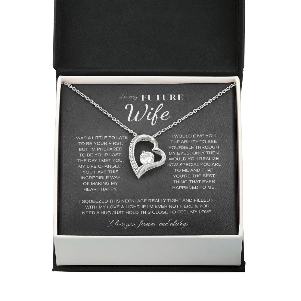 To My Future Wife Necklace - Promise Necklace For Her, Fiance Gifts For Her, Birthday Gifts For Future Wife With Message Card, To My Soulmate Necklace For Women Women Romantic Jewelry With Message Card, Gift Box