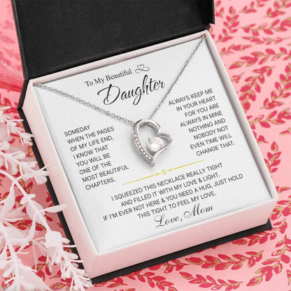 To My Daughter Necklace from Dad – Christmas Gift for Daughter or Daughter-in-Law, Birthday Jewelry for Women, Valentine's Day & Mother's Day Present
