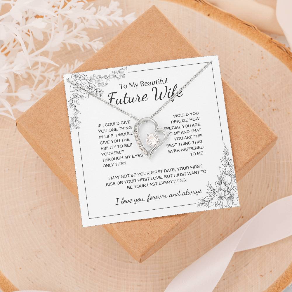 To My Future Wife Necklace - Promise Necklace For Her, Fiance Gifts For Her, Birthday Gifts For Future Wife With Message Card, To My Soulmate Necklace For Women Women Romantic Jewelry With Message Card, Gift Box