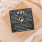 To My Wife – Forever Love Necklace, Gift for Wife from Husband, Romantic Anniversary Birthday Christmas Jewelry, Meaningful Love Message Card, Perfect Valentine’s Day Gift